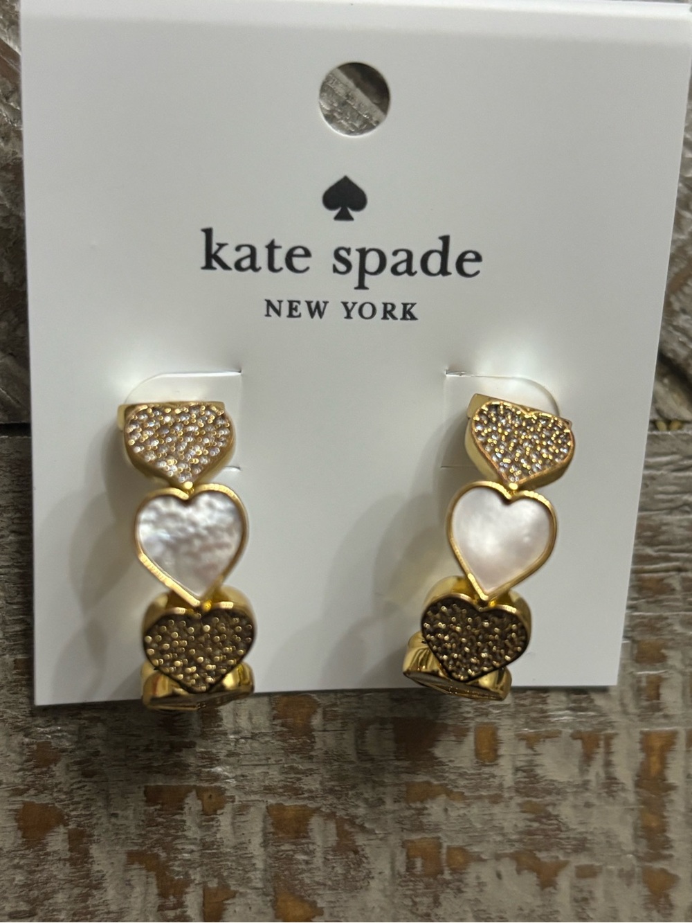 Kate Spade New York Take Heart Huggie Earrings